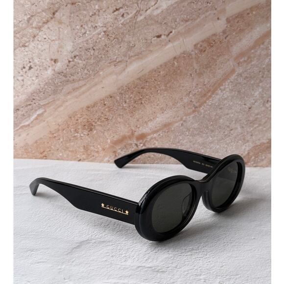NEW Gucci GG1587S Oval Black Sunglasses main image 6